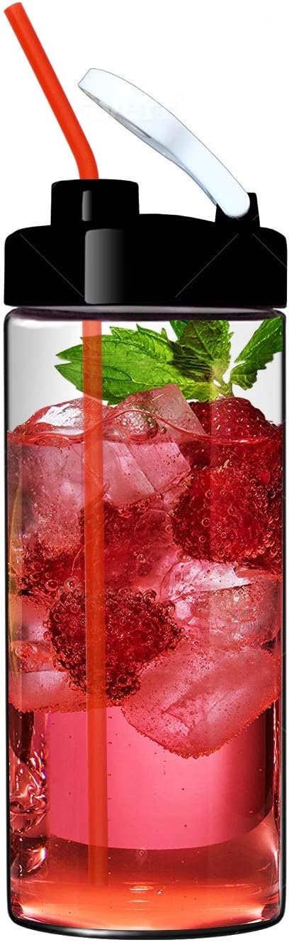 20oz Ultra Clear Glass Travel Mug with Lid