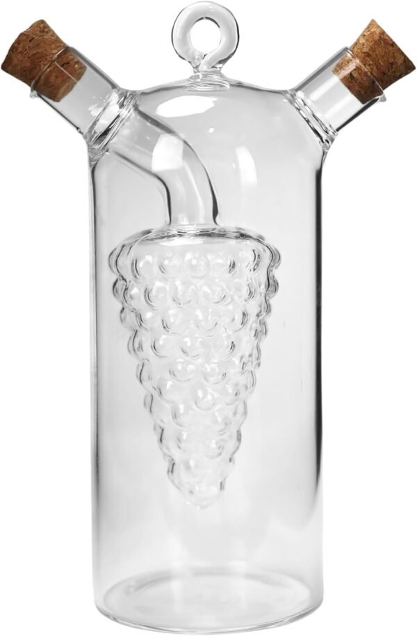 2 in 1 Glass Oil & Vinegar Salad Dressing Cruet