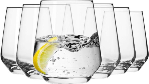 Set of 6 13 5oz Water Drinking Glasses