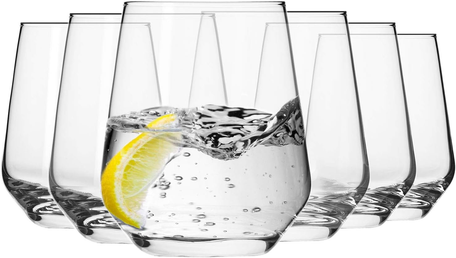 Set of 6 13 5oz Water Drinking Glasses