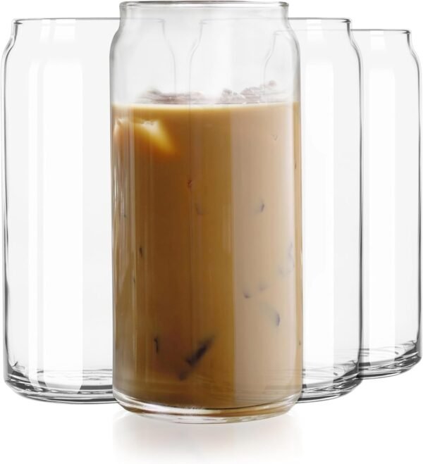 Set of 4 20oz Can XL Iced Coffee Glasses