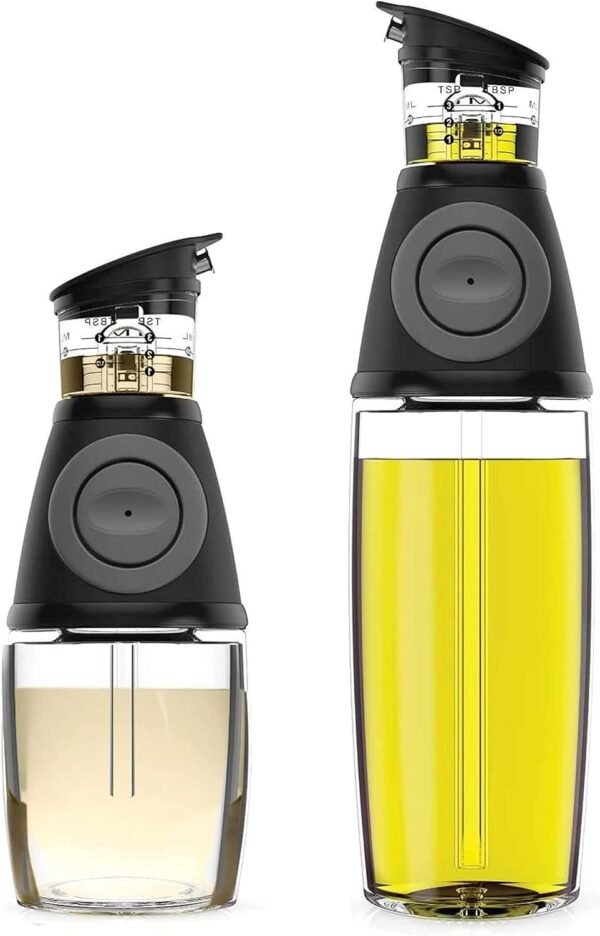 2 Pack Olive Oil Dispenser with Pump Glass