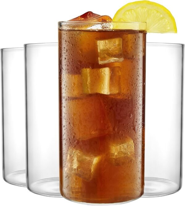 Set of 4 19oz Thin Round Drinking Glasses