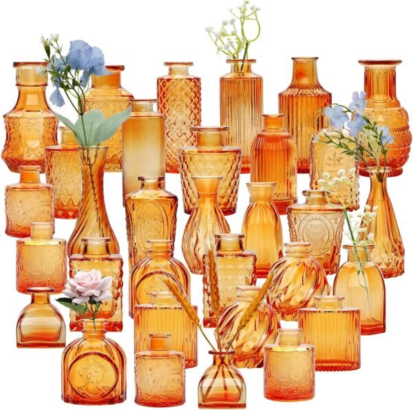Set of 32 Small Bud Vases for Weddings