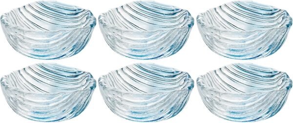 Set of 6 Blue Small 4 7 Inch Glass Bowls