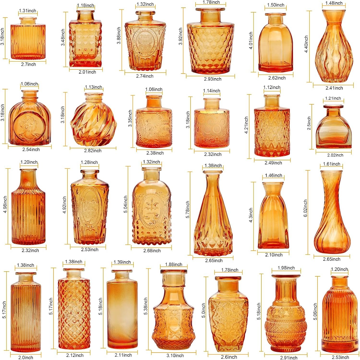 Set of 32 Small Bud Vases for Weddings Image 2