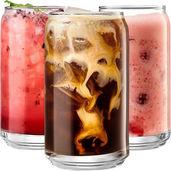 Set of 6 16oz Can Shaped Margarita Glasses