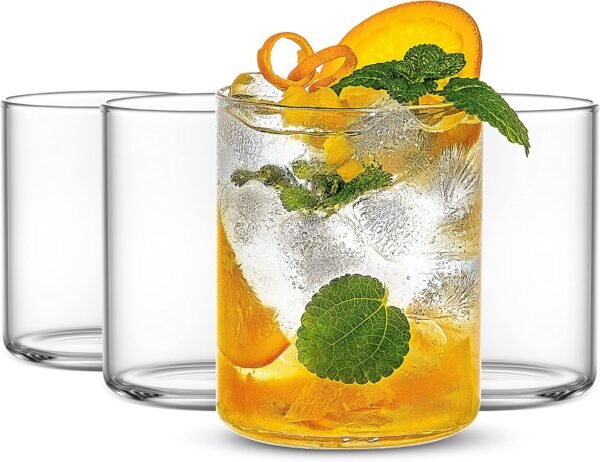Set of 4 15oz Thin Whiskey Glasses
