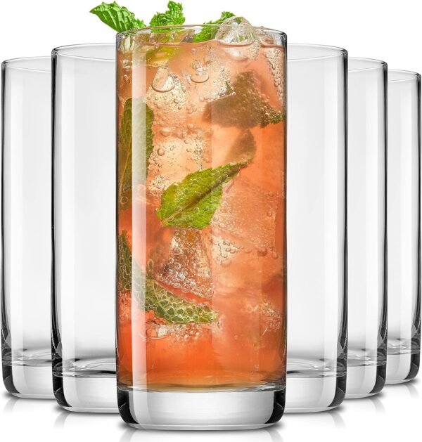 6 Pack 13oz Lead Free Highball Glasses