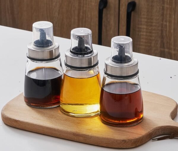 3 Pack 6oz Airtight Olive Oil Dispenser Bottles
