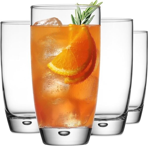 Set of 4 16oz Heavy Bottom Highball Glasses